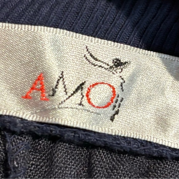 AMO Sz L-XL 100% Linen Harem Gathered Hem Polka Dots Soft Waist Slinky Pants - Picture 8 of 9